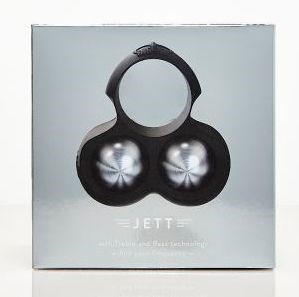 Черный инновационный мужской вибростимулятор JETT