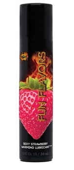 Разогревающий лубрикант Fun Flavors 4-in-1 Sexy Strawberry с ароматом клубники - 30 мл.