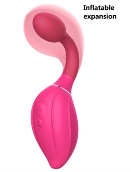 Розовый расширяющийся вибратор Gina - 19,4 см.