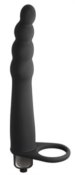 Черная вибронасадка для двойного проникновения Bramble - 16,5 см. Lola toys 1201-01lola