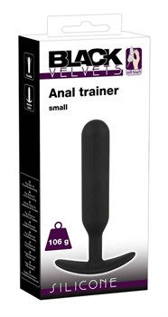 Черная утяжеленная анальная пробка Anal Trainer Small - 16 см.
