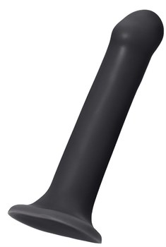 Черный фаллос на присоске Silicone Bendable Dildo XL - 20 см.