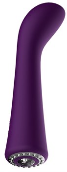 Фиолетовый вибромассажер для точки G Glimmer - 20,5 см.