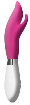 Розовый перезаряжаемый вибратор-кролик Athos - 22 см.