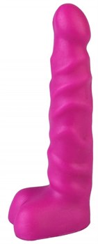 Фиолетовый анальный стимулятор с мошонкой - 14 см. Джага-Джага 4054-22 CD DD