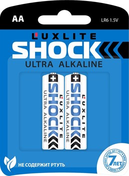 Батарейки Luxlite Shock (BLUE) типа АА - 2 шт. Luxlite 7760