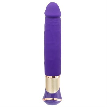 Фиолетовый вибратор ECSTASY Deluxe Rowdy Dong - 21,5 см.