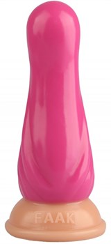 Розовая анальная втулка с круглой головкой - 17,5 см.