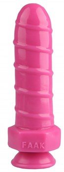 Розовая анальная втулка в виде болта - 21 см.