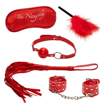 Эротический набор БДСМ из 5 предметов в красном цвете Джага-Джага 900-04 BX DD