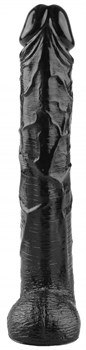 Черный фаллоимитатор-гигант - 44,5 см.