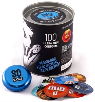 Ультратонкие презервативы в кейсе MAXUS So Much Sex - 100 шт.