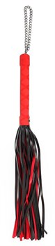 Красно-черная многохвостая плеть-флоггер - 40 см. Bior toys NTB-80647