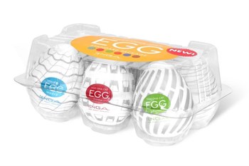 Набор из 6 мастурбаторов Tenga EGG III с различным рельефом