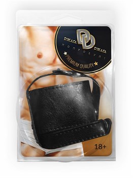 Черная утяжка на пенис и мошонку с кольцом Джага-Джага 901-09 BX DD