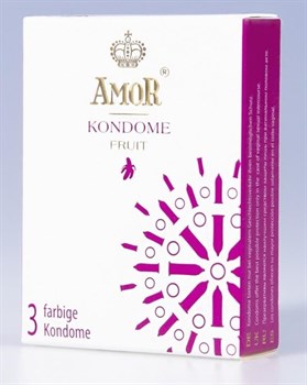 Ароматизированные презервативы AMOR Fruit - 3 шт. AMOR AMOR Fruit №3