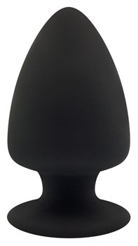 Черная анальная втулка Premium Silicone Plug S - 9 см. 188349