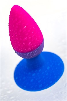 Сине-розовая анальная втулка Brian - 7 см.