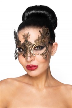 Золотистая карнавальная маска  Селена 