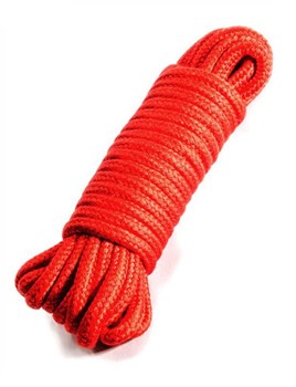 Красная верёвка для бондажа и декоративной вязки - 8 м.