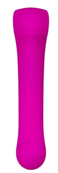 Розовый клиторальный стимулятор Caldo с функцией вибратора - 19 см.