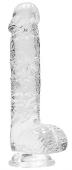 Прозрачный фаллоимитатор Realrock Crystal Clear 8 inch - 21 см.