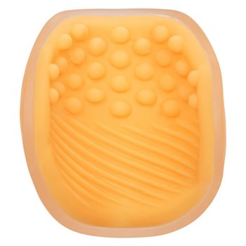 Оранжевый рельефный мастурбатор Dual Grip