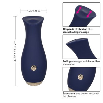 Синий клиторальный стимулятор Tulip - 11,5 см.