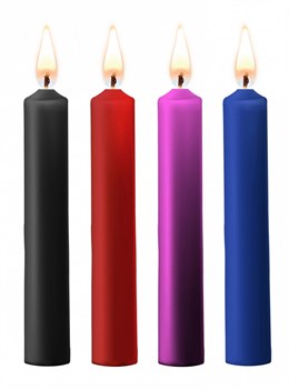 Набор из 4 разноцветных восковых свечей Teasing Wax Candle