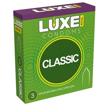 Гладкие презервативы LUXE Royal Classic - 3 шт. Luxe LUXE Royal Classic №3