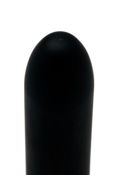 Черный классический вибратор - 17,5 см.