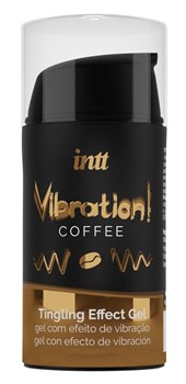 {{photo.Alt || photo.Description || 'Жидкий интимный гель с эффектом вибрации Vibration! Coffee - 15 мл.'}}