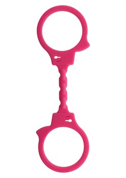 Розовые эластичные наручники STRETCHY FUN CUFFS 