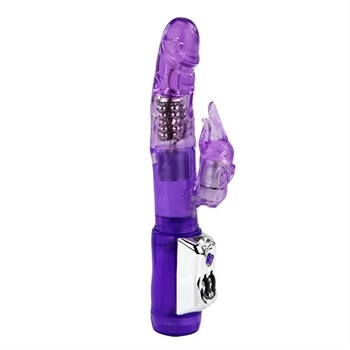 Фиолетовый вибратор Super Sex Rabbit - 21,5 см.