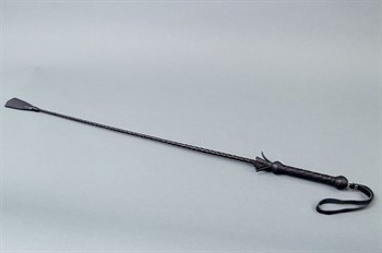 Длинный плетённый стек с наконечником-ладошкой - 85 см.