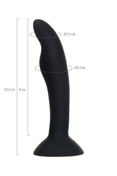 Черная анальная втулка Stroft - 10,5 см.