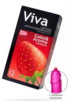 {{photo.Alt || photo.Description || 'Цветные презервативы VIVA Color Aroma с ароматом клубники - 12 шт.'}}