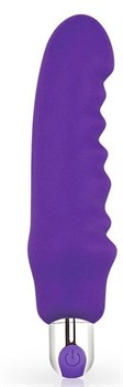Фиолетовый вибратор Rechargeable IJOY Silicone Waver - 16,5 см.