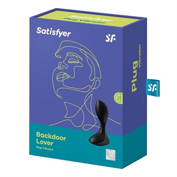 Чёрный вибромассажёр простаты Satisfyer Backdoor Lover - 14 см.