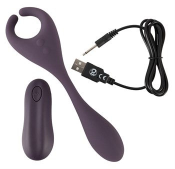 Фиолетовый универсальный вибратор Remote Controlled Couples Vibrator