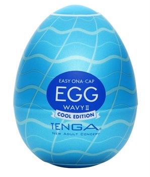 Мастурбатор-яйцо с охлаждающей смазкой EGG Wavy II Cool 202201