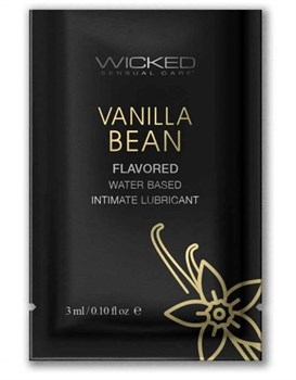Лубрикант на водной основе с ароматом ванильных бобов Wicked Aqua Vanilla Bean - 3 мл. Wicked SAM90330