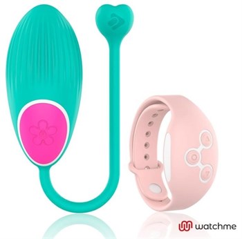 {{photo.Alt || photo.Description || 'Зеленое виброяйцо с нежно-розовым пультом-часами Wearwatch Egg Wireless Watchme'}}