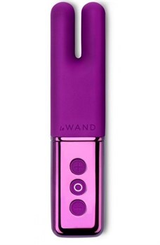 Фиолетовый двухмоторный мини-вибратор Le Wand Deux Le Wand LW-014-CHR
