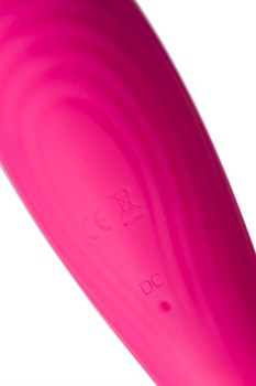 Ярко-розовый вибратор Danvi с вакуум-волновой стимуляцией - фото 82951