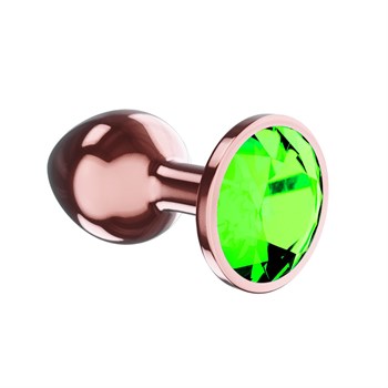 Пробка цвета розового золота с лаймовым кристаллом Diamond Emerald Shine S - 7,2 см. - фото 83022