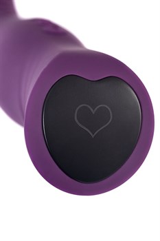 Фиолетовый гибкий вибратор Lupin с ребрышками - 22 см.