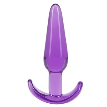 Фиолетовая анальная пробка в форме якоря Slim Anal Plug - 10,8 см. 225513