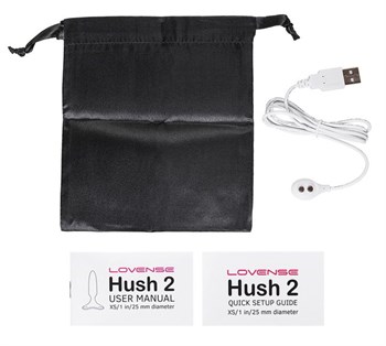 Черная анальная вибропробка HUSH 2 Size XS - 12,1 см.