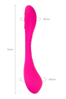 Ярко-розовый многофункциональный стимулятор для пар Dolce